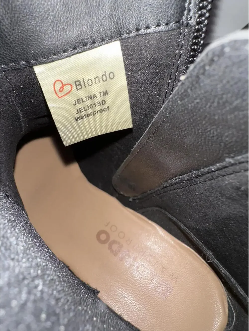 Blondo Jelina Waterproof Bootie Black Leather NIB Size 7